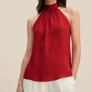 Kensie Red Bow Halter Top